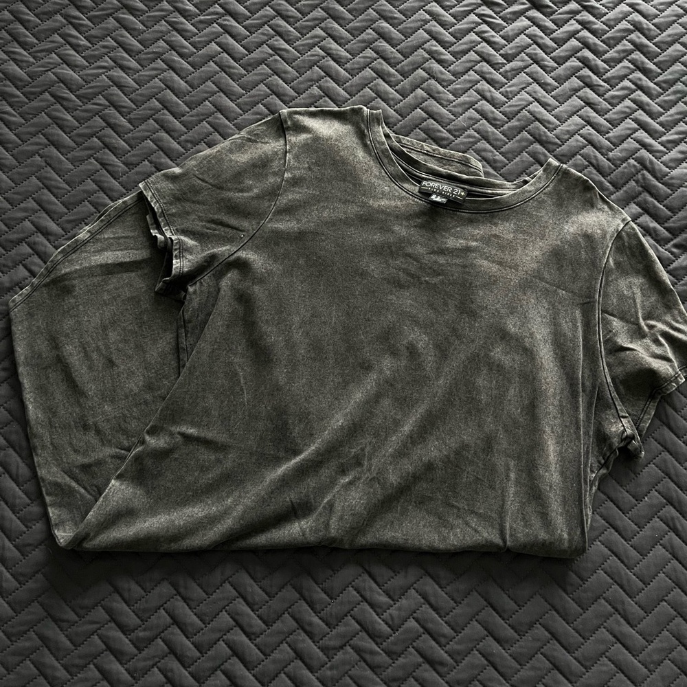 Forever 21 Charcoal Gray Tshirt Dress